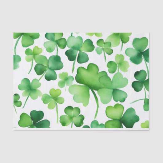 Green Shamrocks Tissuepapier (Voorkant)