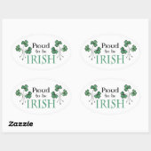 Green Shamrocks Trots om Ierse Oval Stickers te zi (Vel)