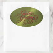Green Sheen Season's Greetings Sticker (Tas)