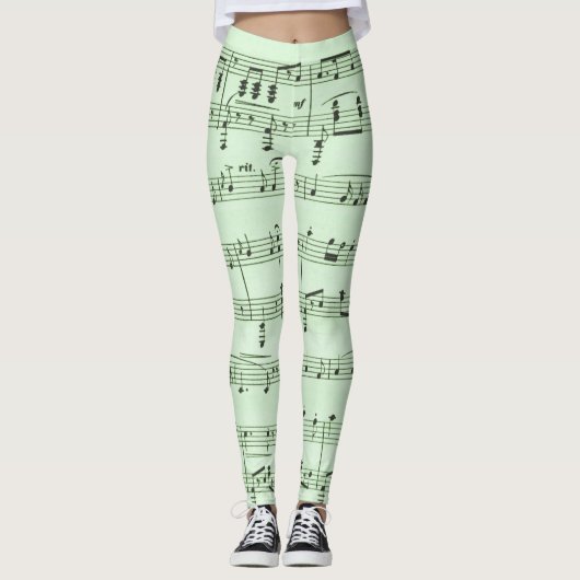 Green Sheet Muziek Leggings (Voorkant)