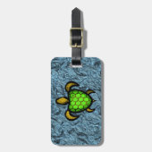 Green Shell Turtle Bagagelabel (Voorkant verticaal)