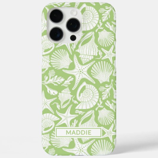 Green Shells Personalized Case-Mate iPhone Case (Achterkant)