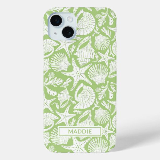 Green Shells Personalized Case-Mate iPhone Case (Achterkant)