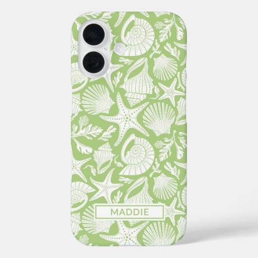 Green Shells Personalized Case-Mate iPhone Case (Achterkant)