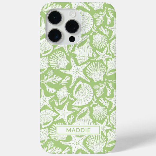 Green Shells Personalized Case-Mate iPhone Case (Achterkant)