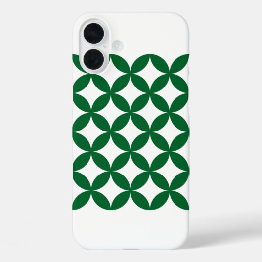 Green Shippo iPhone 16 Plus Coque (Verso)