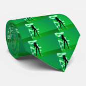 Green Silhouette Stropdas (Opgerold)