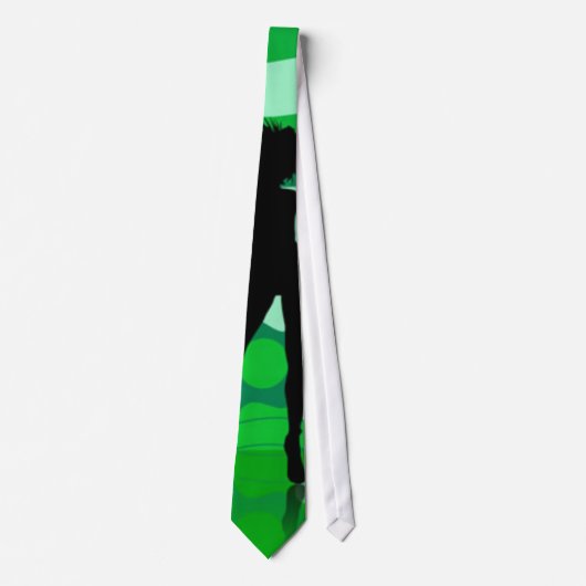 Green Silhouette Stropdas (Voorkant)