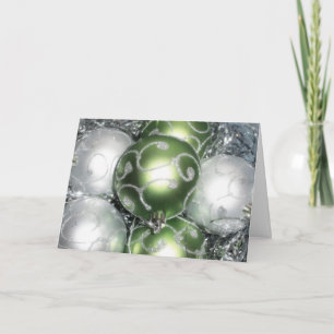 'Green & Silver Sparkle'-kaart - Joy & Helderheid Feestdagen Kaart