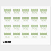 Green Simple Chevron Enregistrer les stickers Date (Feuille)