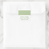Green Simple Chevron Enregistrer les stickers Date (Sac)
