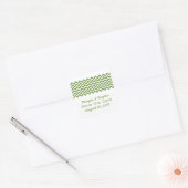 Green Simple Chevron Enregistrer les stickers Date (Enveloppe)
