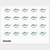 Green Simple Deco Chic - dank u Stickers (Vel)