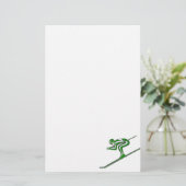 Green Ski Fast Briefpapier (Staand voorkant)