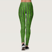 Green Skulls and Sunflower Series Design 11 Leggings (Achterkant)