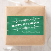 Green Slanted Chalkboard Étiquettes de vacances (En situation)