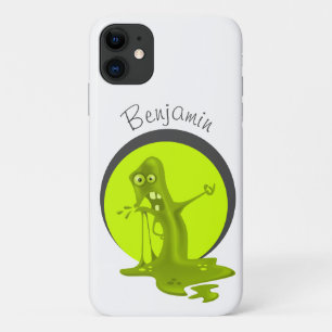 Green Slime Monster Funny Kinder naam iPhone 11 Hoesje