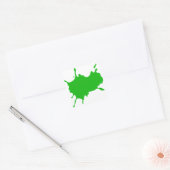 Green Slime Splat Vierkante Sticker (Envelop)