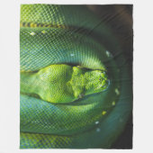 GREEN SNAKE FLEECE DEKEN (Voorkant)