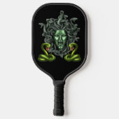 Green Snake Medusa Gorgon Pickleball Paddle (Achterkant)