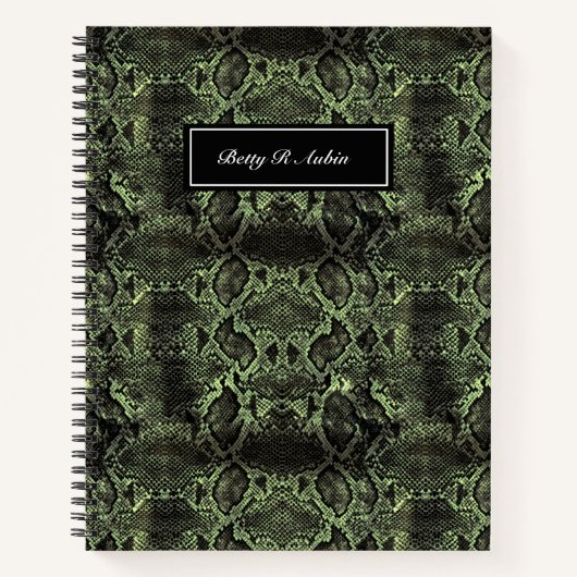Green Snake print Notitieboek (Voorkant)