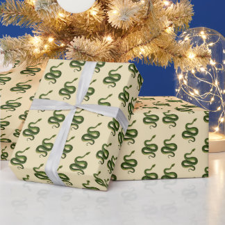 Green Snake Wrapping Paper Cadeaupapier