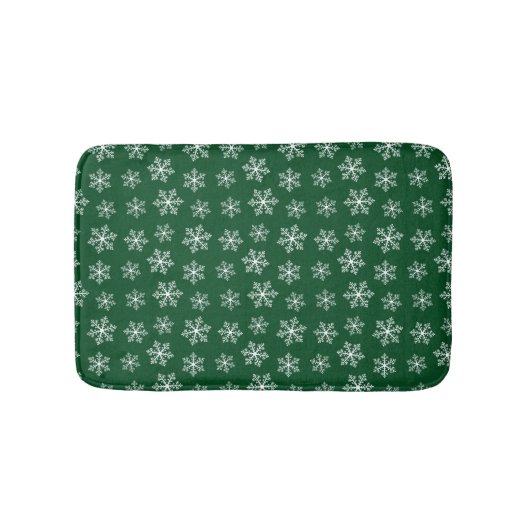 Green Snowflake Bath Mat (Voorkant)