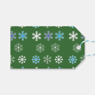 Green Snowflake Cadeaulabel