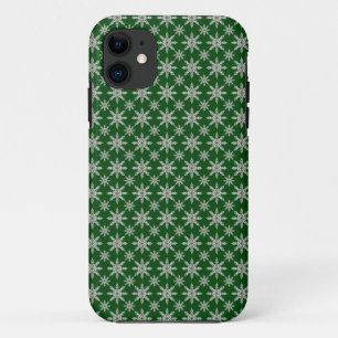 Green Snowflake iPhone Case