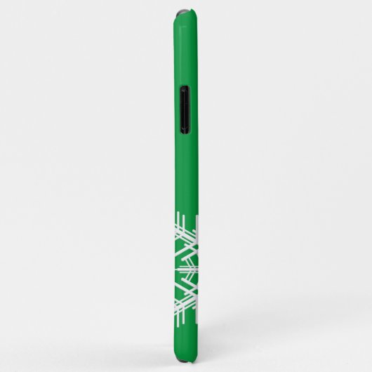Green Snowflake iPhone Case (Achterkant/rechts)