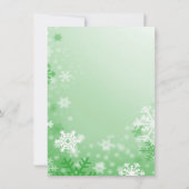 Green Snowflake & Light Christmas Party Invitation (Dos)
