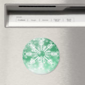 Green Snowflake Magneet (Insitu (Vaatwasser))