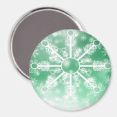 Green Snowflake Magneet (Voorkant / Achterkant)