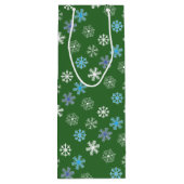 Green Snowflake Wijn Cadeautas (Achterkant)