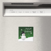 Green Snowman hiver décor Magnet de Noël (In Situ (Lave-vaisselle))