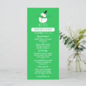 Green Snowman, Menu de fête de Noël (Debout devant)