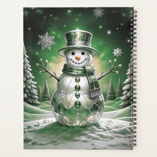 Green Snowman Snowflakes Holiday (Dos)