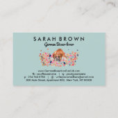 Green Soft Schattigee Boxer Dog Visitekaartje (Achterkant)