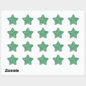Green Sparkle Glitter Ster Sticker (Vel)