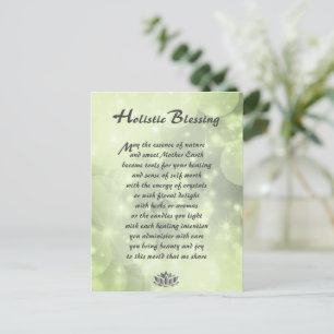 Green Sparkle Holistic Blessing Briefkaart