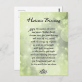 Green Sparkle Holistic Blessing Briefkaart (Voorkant / Achterkant)
