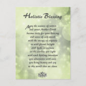Green Sparkle Holistic Blessing Briefkaart (Voorkant)