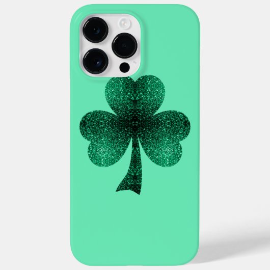 Green Sparkles Shamrock St. Patrick' Day turquoise Case-Mate iPhone Case (Achterkant)