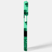 Green Sparkles Shamrock St. Patrick's Day Monogram Case-Mate iPhone Case (Achterkant / Rechts)