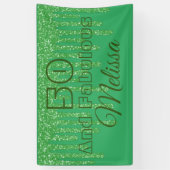 Green Sparkling 50 Et Fabuleuse Bannière Anniversa (Vertical)