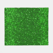 Green sparkling faux glitter pattern  fleece deken (Voorkant (Horizontaal))