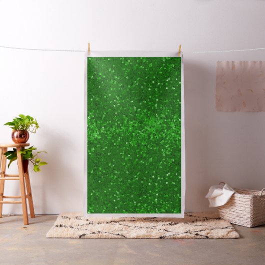 Green sparkling glitter pattern stof (Voorbeeld)