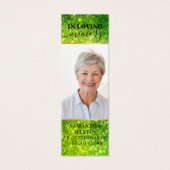 Green Sparkly Elegant Signet funéraire commémorati (Devant)