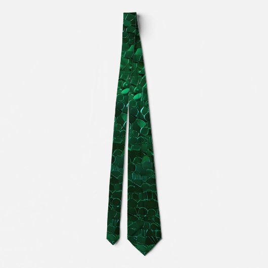 Green Sparkly Sequin Stropdas (Achterkant)