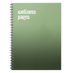 Green Spiral Notitieboek - "Wellness Pages" Tijdsc